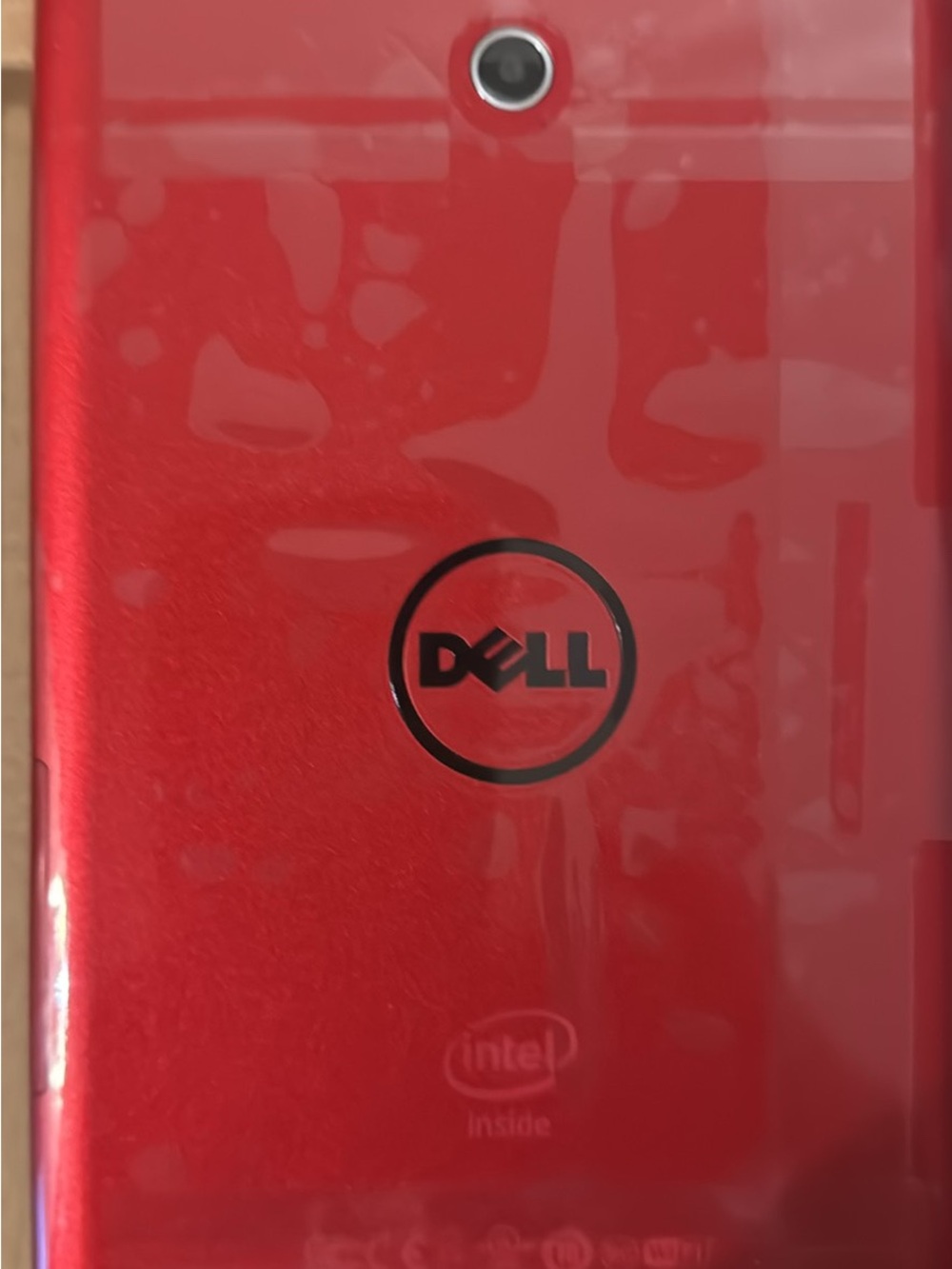 Dell Red Tablet with Black Logo